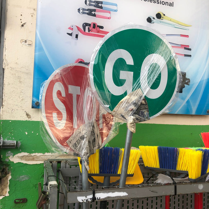 Aiko "Stop & Go" Circular Sign with Pole | Model : SIGN-SGP - Aikchinhin