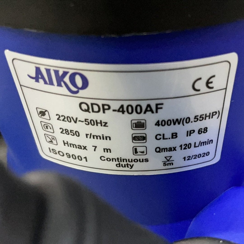 Aiko Submersible Pump (Without Float or Auto/ with float ) 1.5" 0.5/1 Hp | Model : WP-QDP Submersible Pump Aiko 