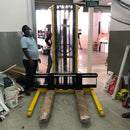 Aiko Wide Legs Manual (Hand) Stacker Nylon Wheel | Model : PT-CTY-EW1T/2M Manual Stacker Aiko 