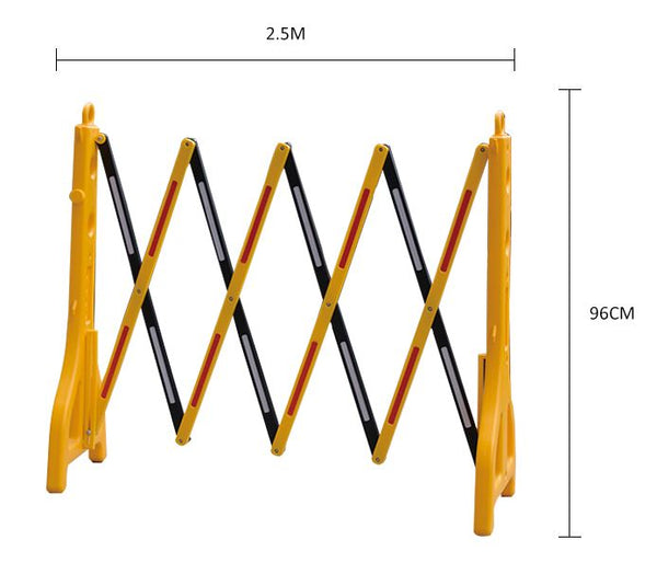Aiko Yellow Black Plastic Portable Expandable Barricade Model