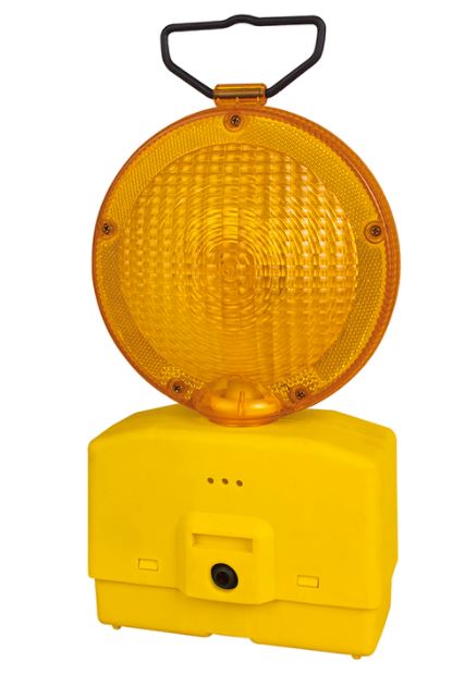 Aiko Yellow Circular Road (Warning / Flashing) Light for Barricades | Battery Powered, No Solar | Model : RL-7330 Safety Light Aiko 