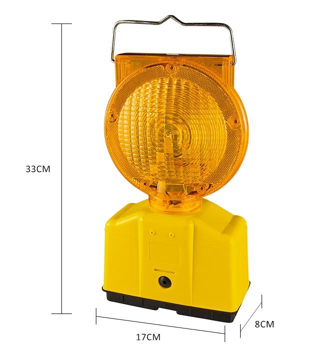 Aiko Yellow Circular Road (Warning / Flashing) Light for Barricades | Solar Powered | Model : RL-7353 Safety Light Aiko 