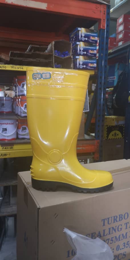 SuperSun Yellow Safety Boots with Steel Toe Cap + Bottom Steel Plate | Model : YB-SD | Sizes : US 7- 12 - Aikchinhin