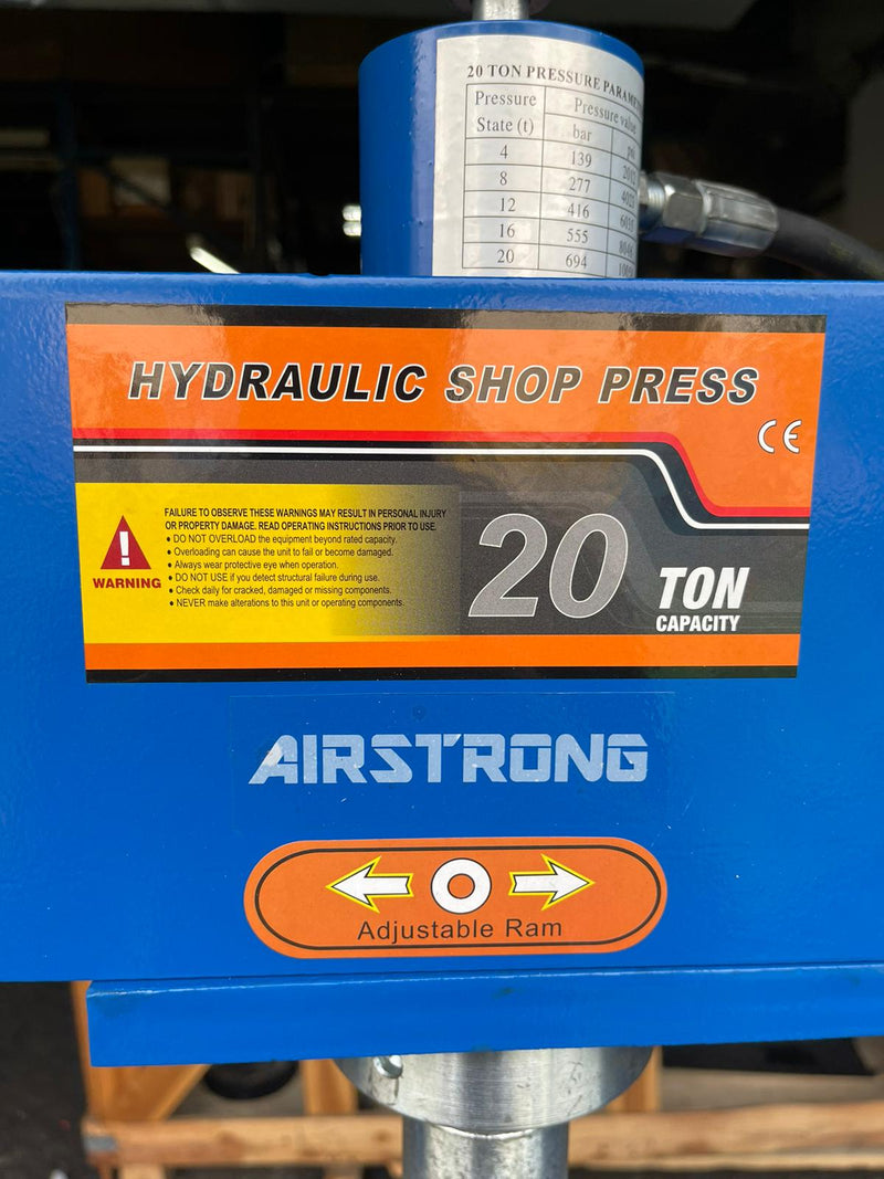 Aiko ZD07201Y Foot Manual Shop Press with 20T C/W Gauge | Model : SP-ZD07201Y Shop Press Aiko 