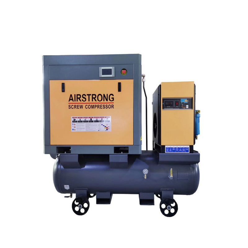 Airstrong 10HP 415V/50Hz 10 Bar 3 in 1 Screw Compressor with Tank & Air Dryer | Model : A-ASPMTD10A Air Compressor Airstrong 