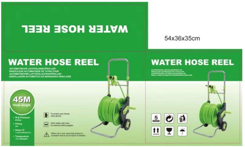 Airstrong 1/2" 45m Green Garden Hose Reel with Wheels | Model : GHR-XBW-E04-45M - Aikchinhin