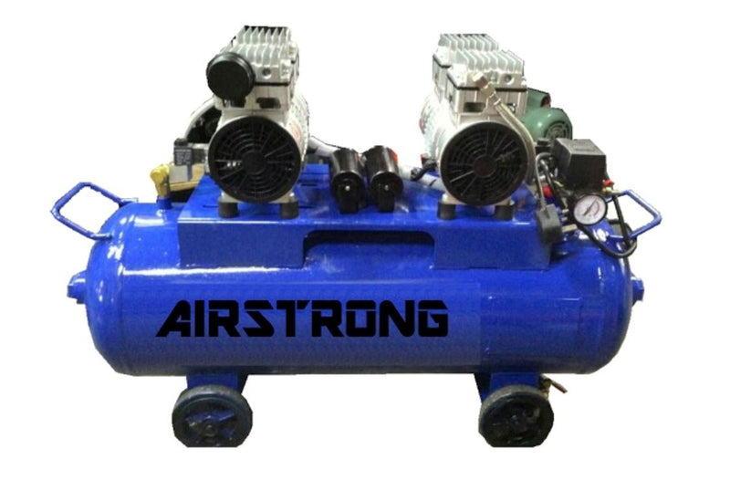 AIRSTRONG 2HP 50L 750WX2 220V OIL FREE & SILENT AIR COMPRESSOR - Aikchinhin