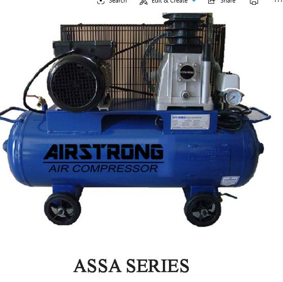 AIRSTRONG 3HP 50L 1STAGE 1PHASE ALUM AIR COMPRESSOR | Model : ASSA30-50H Air Compressor Airstrong 