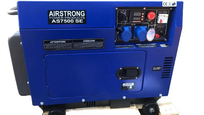 Airstrong 415V 5.5kVA Silent Diesel Generator come with E44B203 | Model : AS7500SE-415V Diesel Generator AIRSTRONG 