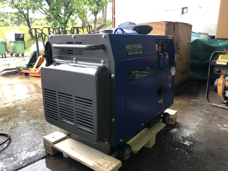 Airstrong 5.5kVA Silent Diesel Generator come with E44B203 (Dual Voltage Output) | Model : AS7500SE-110V Diesel Generator AIRSTRONG 