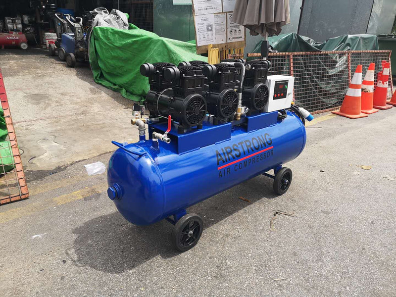 AIRSTRONG 7.5HP 180L Oil Free & Silent Air Compressor 8Bar | Model : GDG75180-ASME Air Compressor AIRSTRONG 