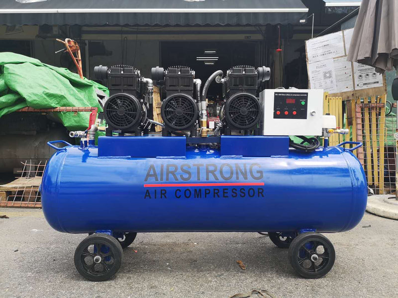 AIRSTRONG 7.5HP 180L Oil Free & Silent Air Compressor 8Bar | Model : GDG75180-ASME Air Compressor AIRSTRONG 