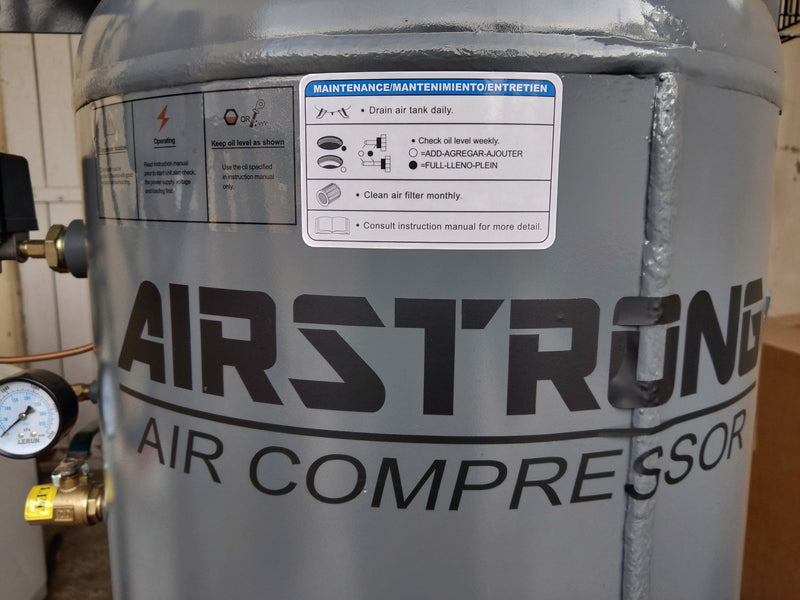 Airstrong V55L Air Compressor Vert 5.5Hp 220L 415V 175PSI | Model : A-V55 Air Compressor Airstrong 