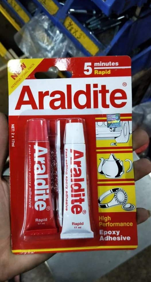 Araldite Red Rapid 5 minutes High performance Epoxy Adhesive | Model : ARALDITE-RED Epoxy Araldite 