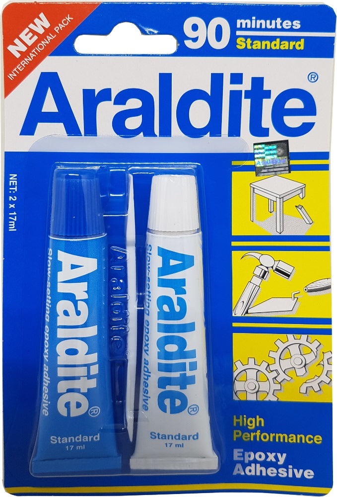 Araldite Standard 90min (17ml x 2) Blue | Model: ARALDITE-BLUE Epoxy Adhesive Araldite 