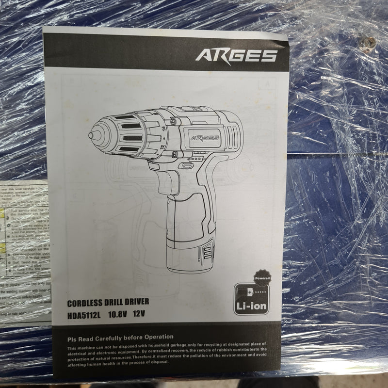 Arges Cordless Drill 12V 10Mm W/Chuck | Model : HDA5112L Cordless Drill Arges 