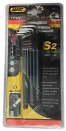 Assist Ball Point Allen Wrench Hex Key Set 9 Piece | Model : HK-AS-S02L Allen Key Assist 