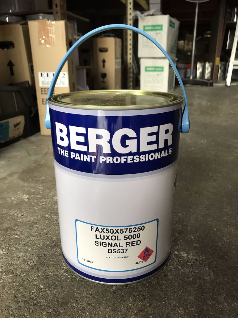 Berger Luxol 5000 5L paint | Colours : White, Signal Red - Aikchinhin