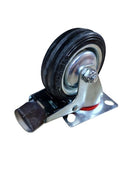 Black Rubber Castor 3", 4", 5 , 6", 8"Model : C-11 | Type : Swivel , Brake or Rigid Castor Wheel Aiko 