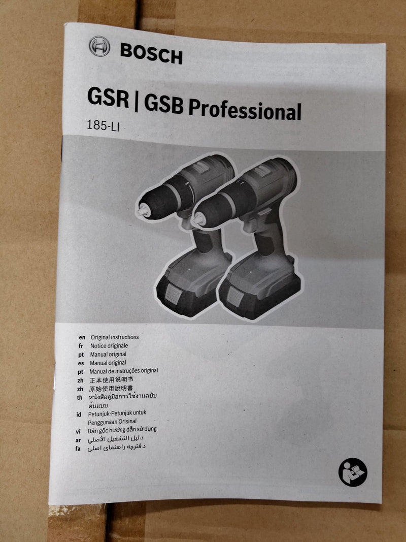 Bosch GSR185LI Professional Cordless Drill/Driver | Model : B-GSR185LI Cordless Drill Driver BOSCH 