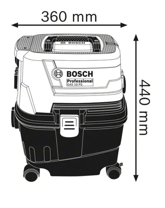 BOSCH Hazard-free Wet & Dry Vacuum Cleaner with Automatic Start-Stop Power Socket System | Model : B-GAS15PS Wet & Dry Vacuum Cleaner BOSCH 