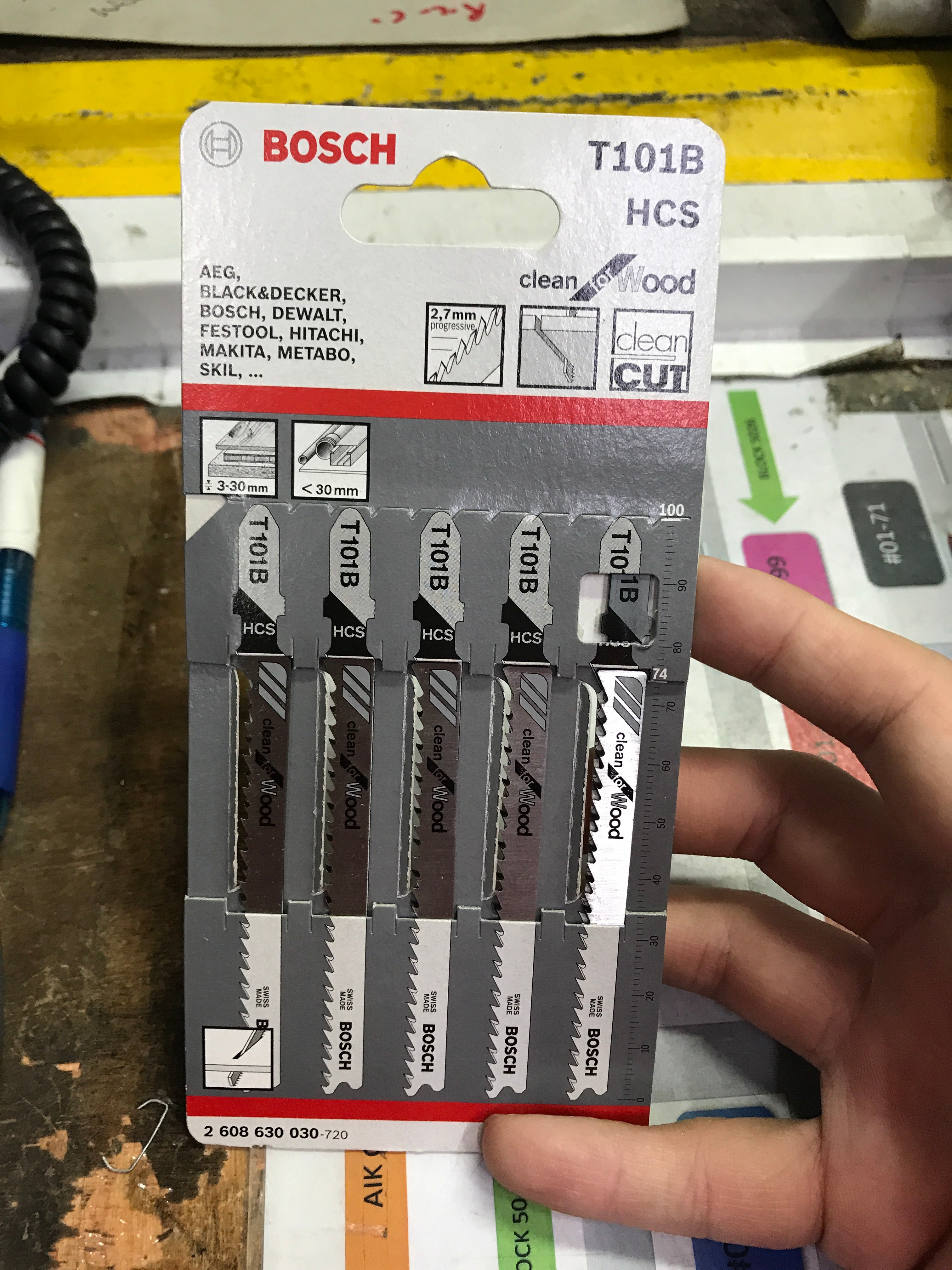 5-Pack T101B Jigsaw Blades – 100mm Clean Cut Woodworking Blades For Bosch & More