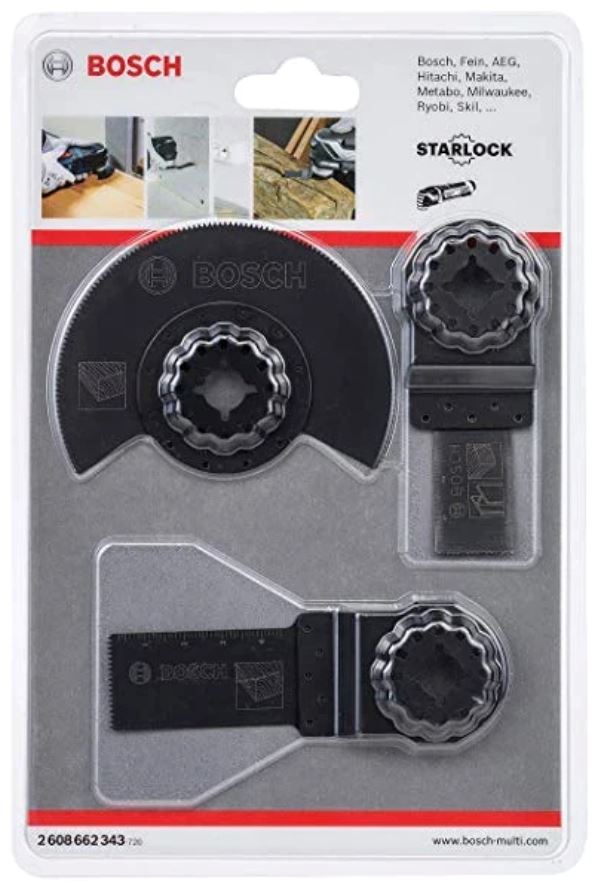 BOSCH Multi Tool Blade Set For Wood (3PC) (2608662343) | Model: B*2608662343 Multi Tool Blade Set BOSCH 