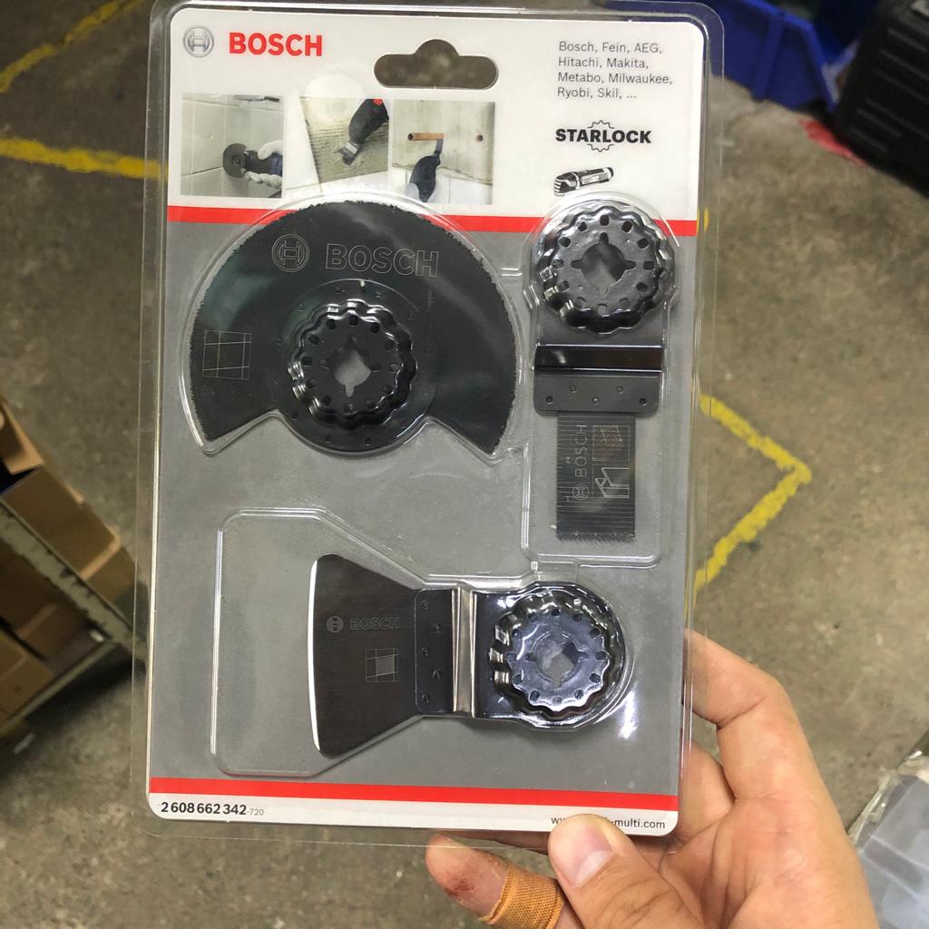 Bosch Multi Tool Blade Set Starlock for Ceramic Tiles Tiling (3Pc) M