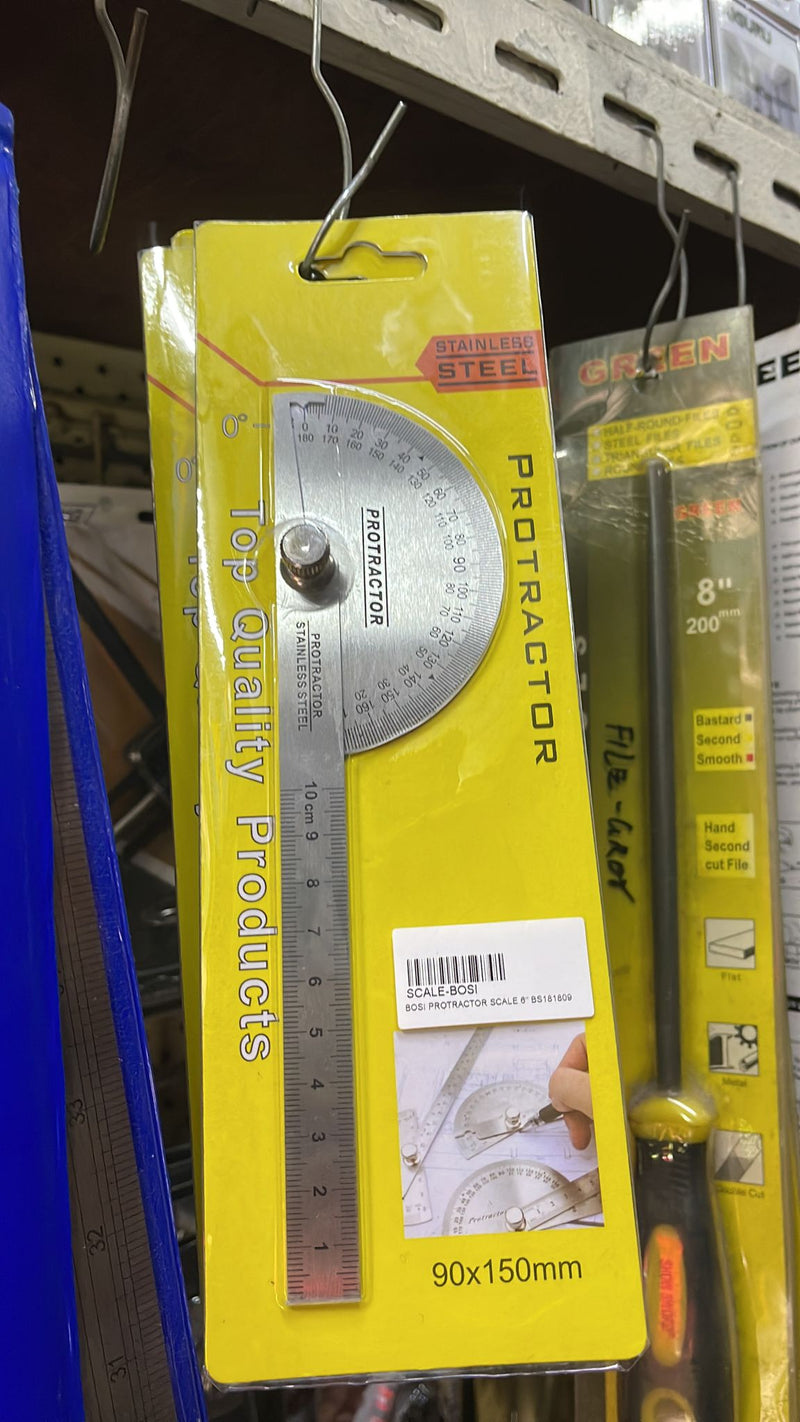 BOSI 6" Protractor Scale | Model : SCALE-BOSI Protractor Scale Bosi 