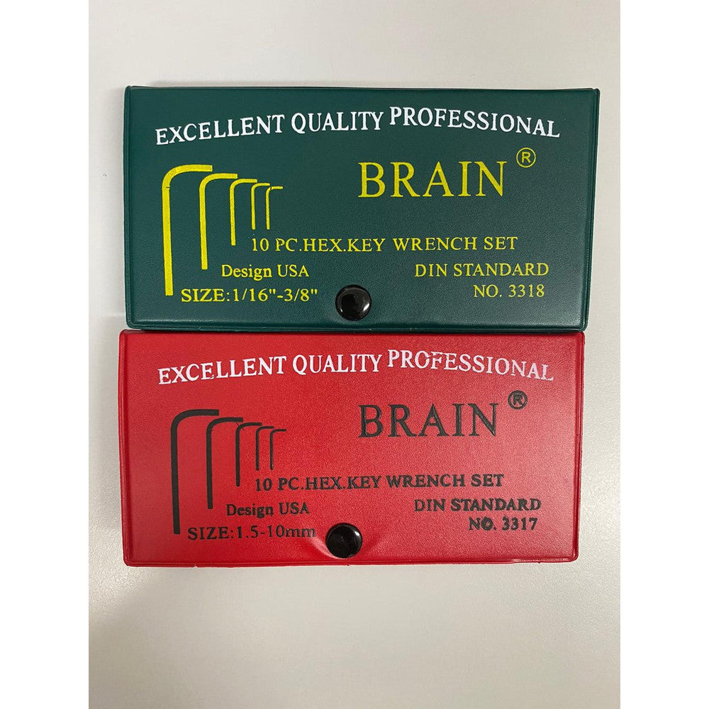 Brain Wallet Hex Key Set (10pc/inch or mm) | Model : B3317 or B3318