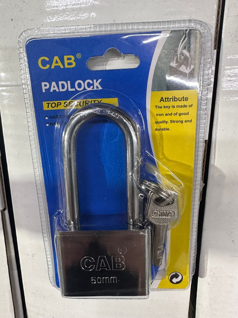 CAB® Long Chrome Padlock 40-60mm | Model : PL-CAB-S Padlock CAB® 50MM 
