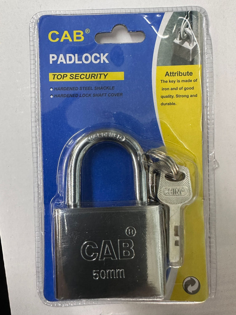 CAB® Short Chrome Padlock 40-60mm | Model : PL-CAB-S Padlock CAB 50MM 