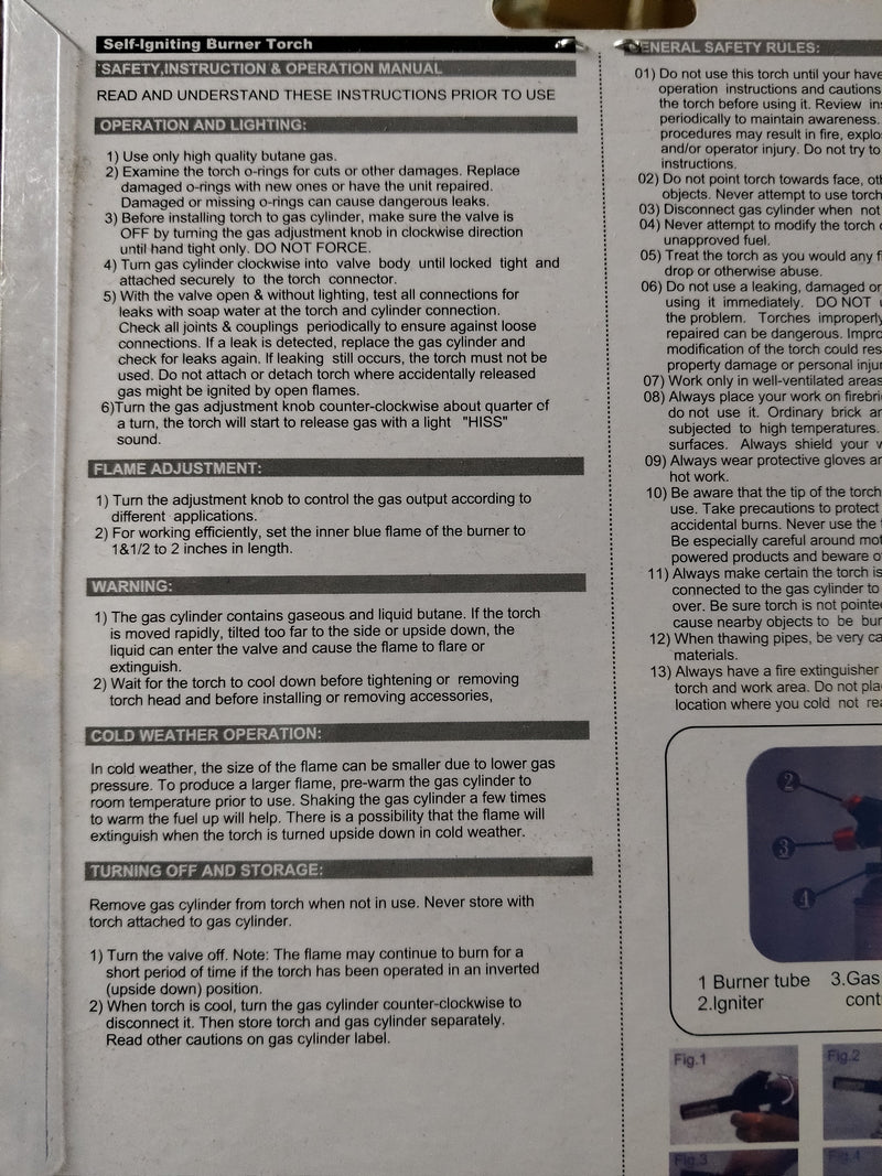 Cooking Torch | Model : TOR-BTS8022 Cooking Torches Hotory 