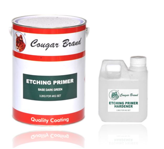 Cougar (Dark Green) Etching Primer Come with Hardener Model PCEP