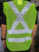 Cross Type Reflective Safety Vest | Colours : Green, Blue, Red Safety Vest Aiko 