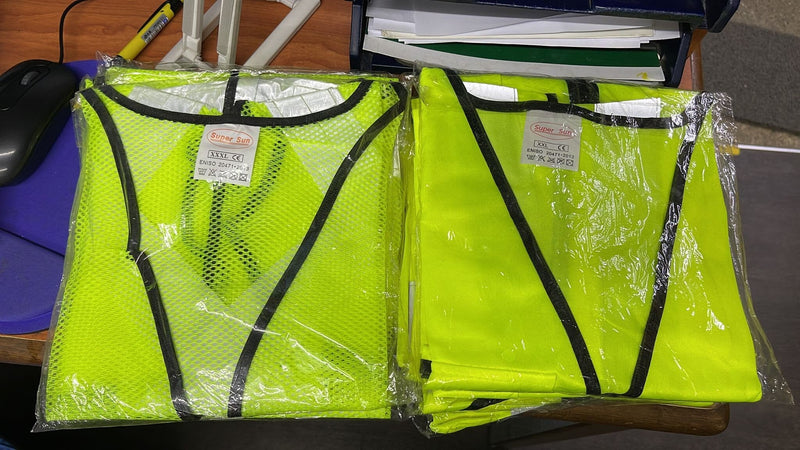 Cross Type Reflective Safety Vest | Colours : Green, Blue, Red Safety Vest Aiko Green (XXL) 