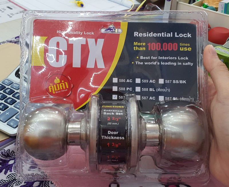 CTX Cylinder Lock (Residential Door Knob) | Model : LK-587SS Cylinder Lock CTX 
