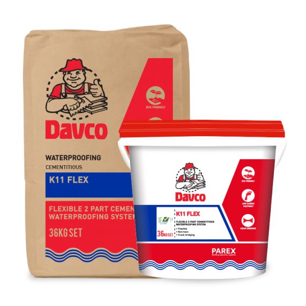Davco K11 Flex Grey (Nf) Set 36kg (2 Parts Flexible Cementitious Waterproofing System) Davco 