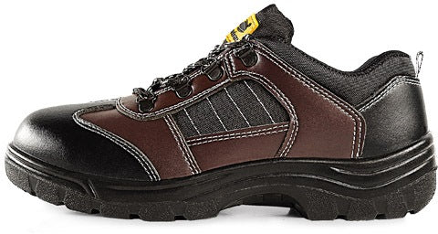 D&D Brown Low Cut & Laced Premier Safety Shoe | Model : 7818 | UK Sizes : #4, #5, #6, #7, #8, #9, #10, #11