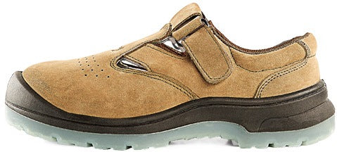 D&D Tanned Low Cut & Strap on Weather proof Safety Shoe | Model : 9818 | UK Sizes : #5, #6, #7, #8, #9, #10, #11, #12