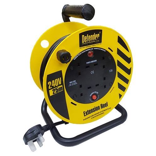 Defender Cable Reel 4 Outlet 25m and 50m | Model : ECR-E86520 Cable Reel Defender 