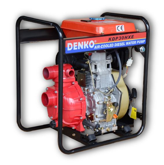 Denko 3" Diesel Water Pump With Electric Start C/W Ns40 Battery | Model : WP-KDP30HXE Diesel Water Pump Denko 