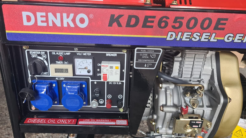 Denko Diesel Generator 5.0 kW with NS40 Battery | Model : KDE6500E-DENKO Diesel Generator DENKO 