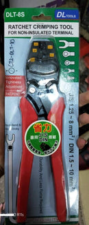 DL Tools 8mm2 Ratchet Crimping Tool for Non-Insulated Terminal | Model : CT2-DLT-8S (DLT-8S) Ratchet Crimping Tool DL Tools 
