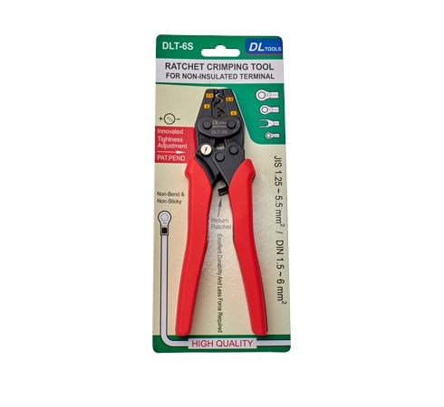 DL Tools 8mm2 Ratchet Crimping Tool for Non-Insulated Terminal | Model : CT2-DLT-8S (DLT-8S) Ratchet Crimping Tool DL Tools 