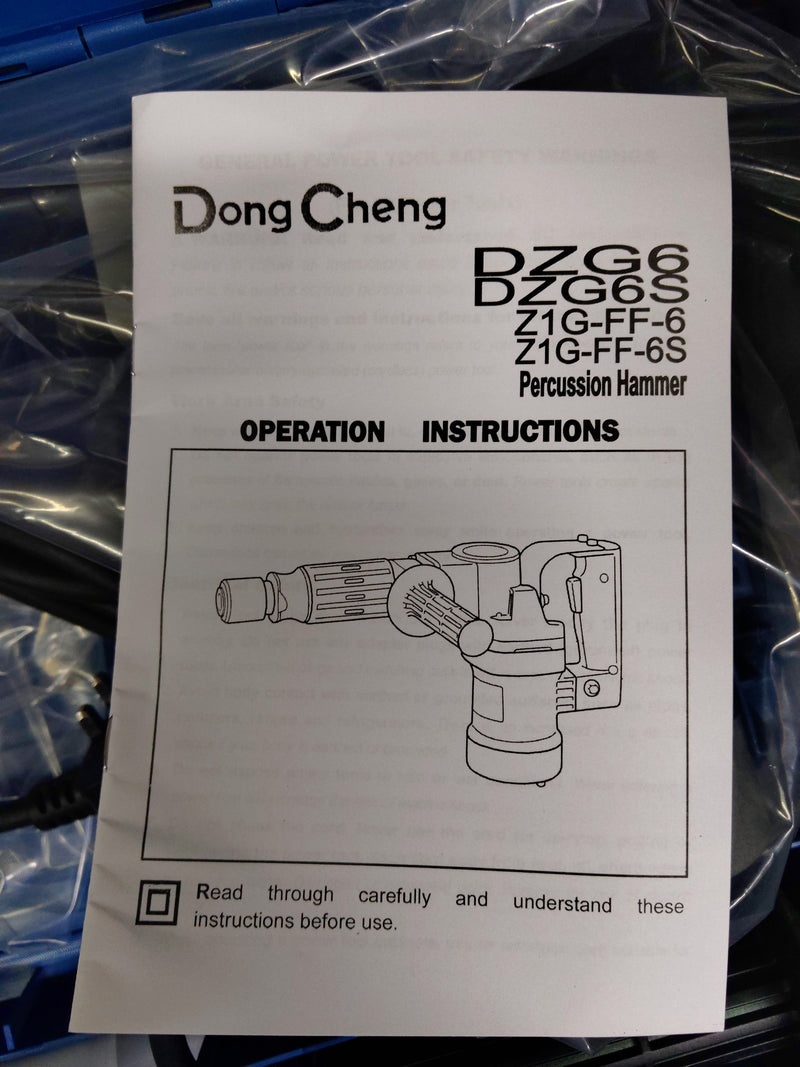 DONG CHENG 1050W Demolition Hammer with motor (Bullpoint) (NO WARRANTY | Model : D-Z1GFF6S Demolition Hammer Dong Cheng 