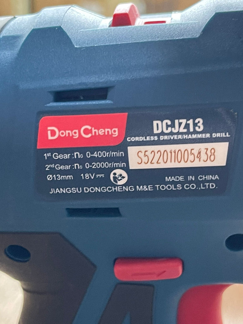Dong Cheng 18V Cordless Driver Hammer Drill (No Warranty) | Model : DCJZ13E Dong Cheng 