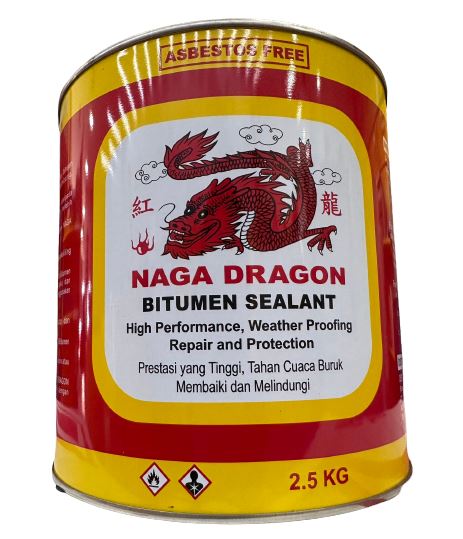 (Dragon) Black Bituminous Plaste 2.5kgs./Tin (AK) Dragon 