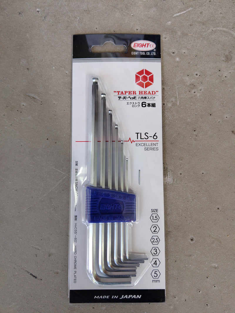 EIGHT TOOLS Hex Wrench (Allen Key) Set | Model : HK-ETLS Allen Key Set Eight Tools 1.5 - 5.5mm 