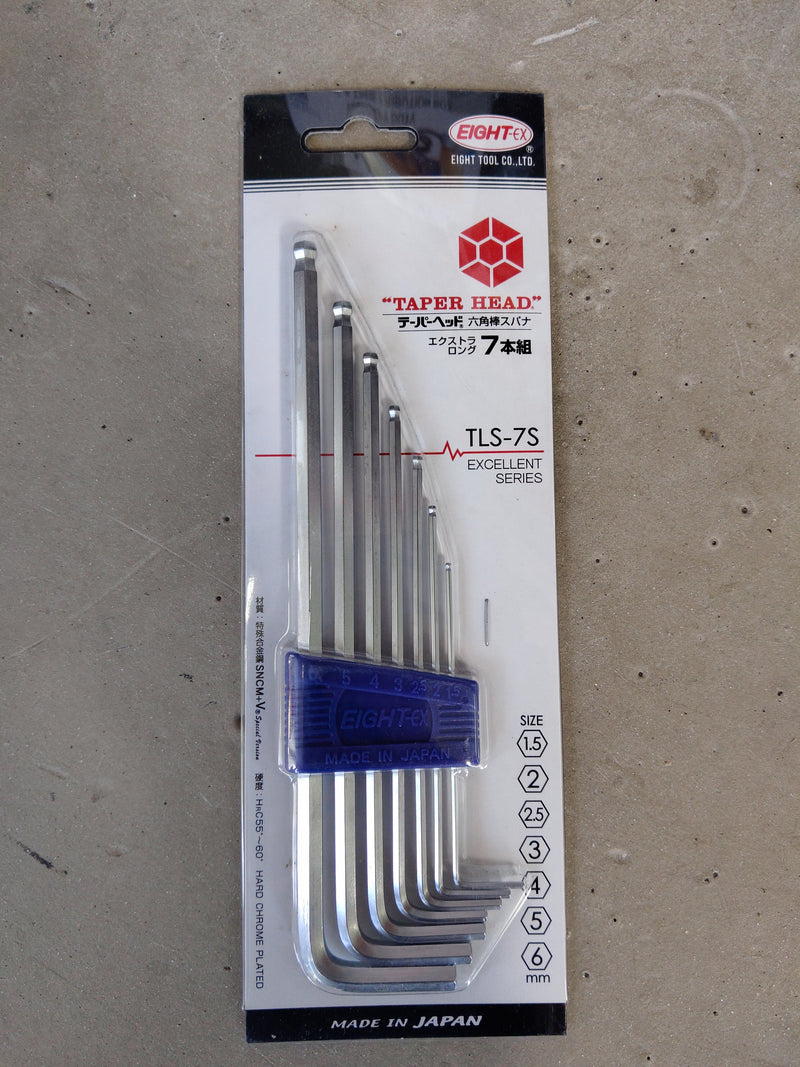 EIGHT TOOLS Hex Wrench (Allen Key) Set | Model : HK-ETLS Allen Key Set Eight Tools 1.5 - 6mm 